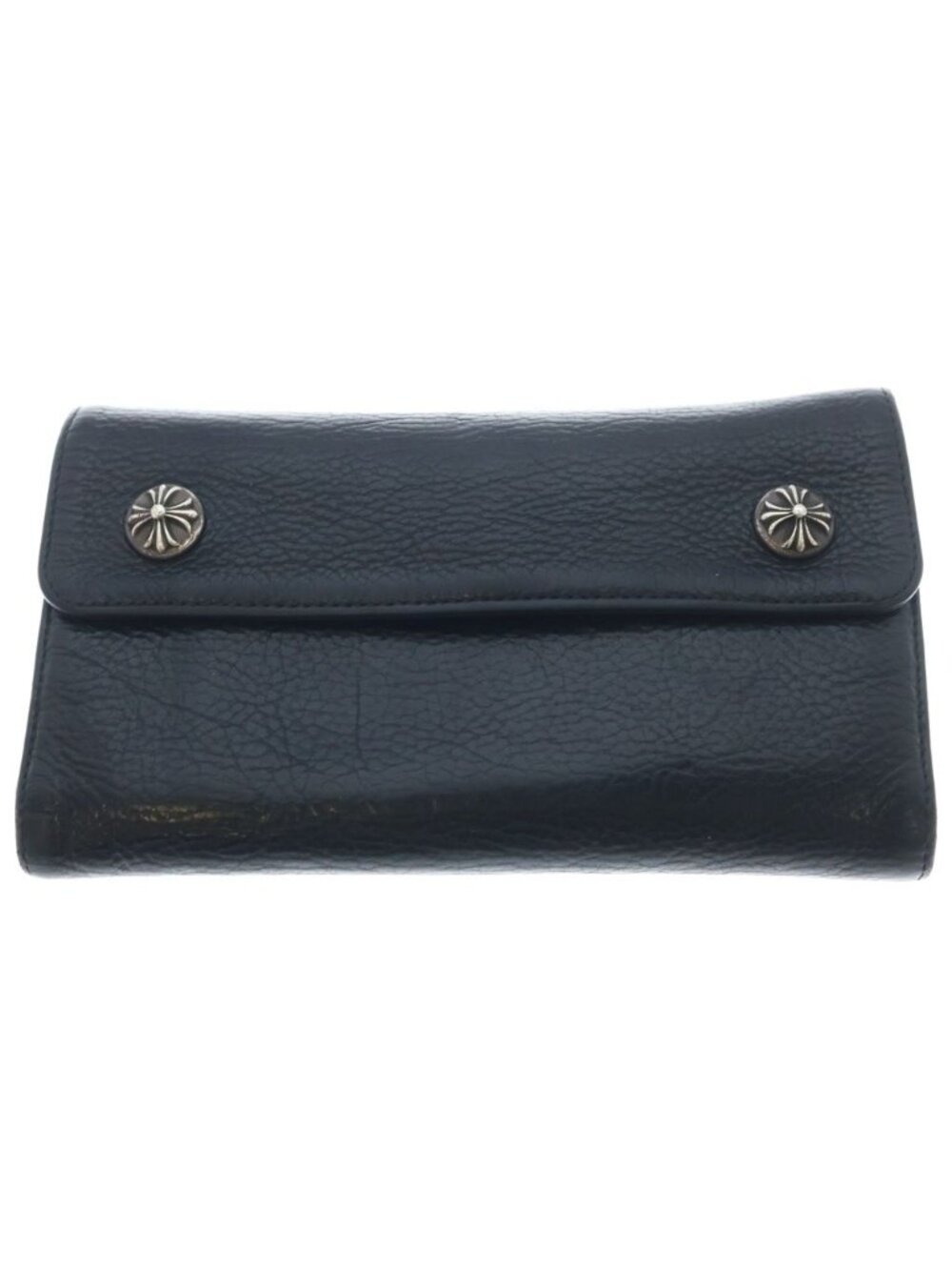 Chrome Hearts Wave Leather Wallet Black